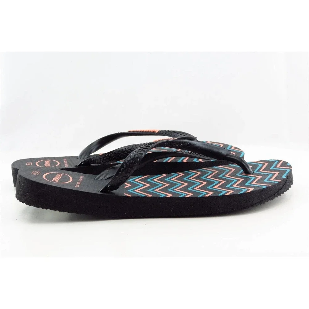 Havaianas Flip Flops Black Synthetic Toddler‎ Girls Size 13-1 Casual Sandals
